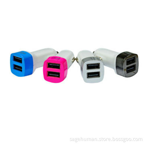 Dual USB Car Charger, 5V/2.1A, Can Charge iPod, iPhone and all USB Devices, 12V-24V